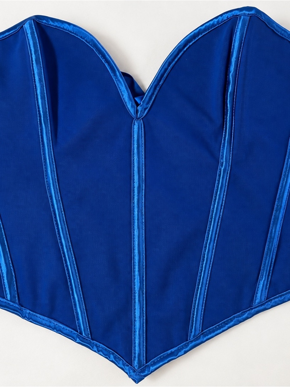 Royal Blue Bustier Bodysuit with Sculpted Seams